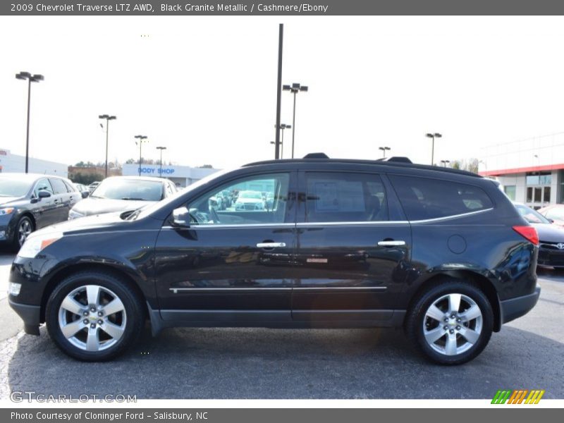 Black Granite Metallic / Cashmere/Ebony 2009 Chevrolet Traverse LTZ AWD