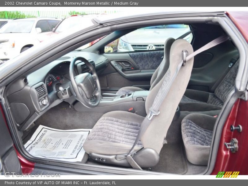 Monterey Maroon Metallic / Medium Gray 2002 Chevrolet Camaro Coupe