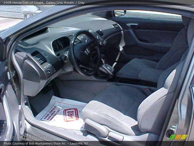Galaxy Gray Metallic / Gray 2008 Honda Civic LX Coupe