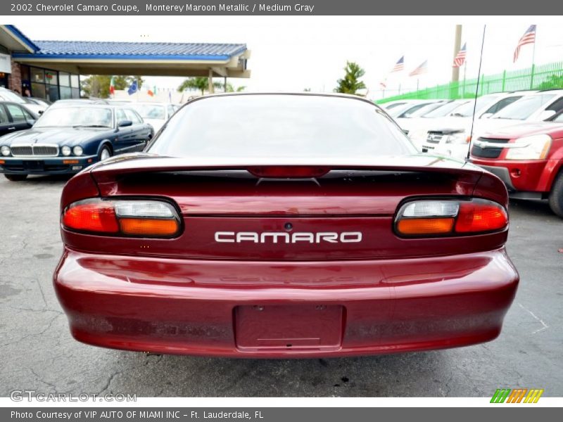 Monterey Maroon Metallic / Medium Gray 2002 Chevrolet Camaro Coupe