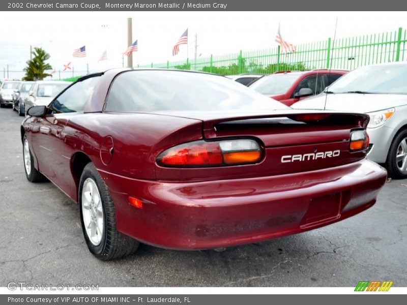Monterey Maroon Metallic / Medium Gray 2002 Chevrolet Camaro Coupe