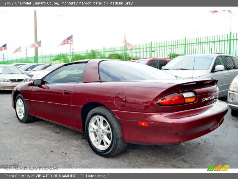 Monterey Maroon Metallic / Medium Gray 2002 Chevrolet Camaro Coupe