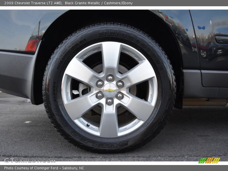 Black Granite Metallic / Cashmere/Ebony 2009 Chevrolet Traverse LTZ AWD