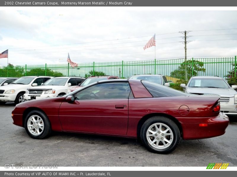 Monterey Maroon Metallic / Medium Gray 2002 Chevrolet Camaro Coupe