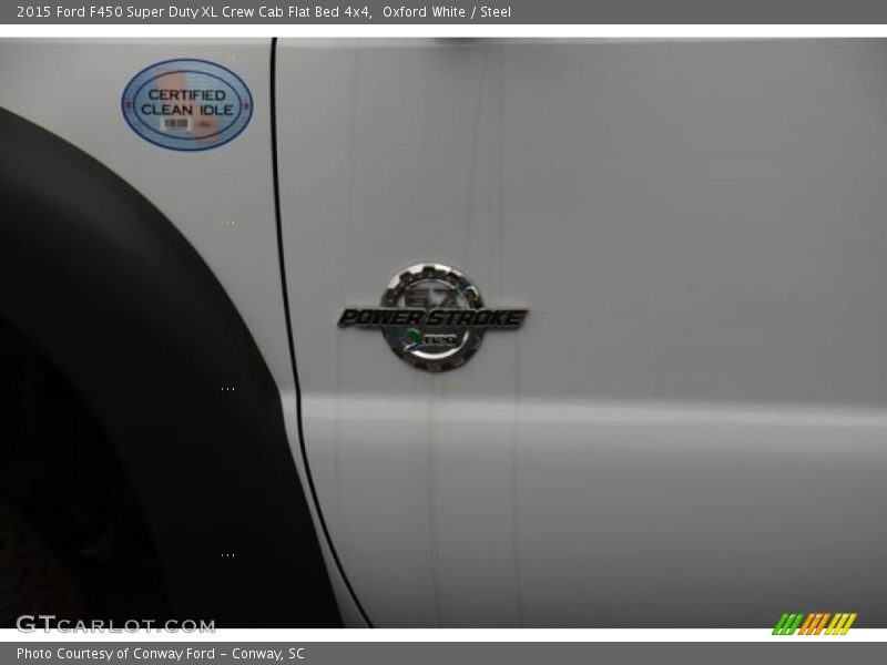 Oxford White / Steel 2015 Ford F450 Super Duty XL Crew Cab Flat Bed 4x4