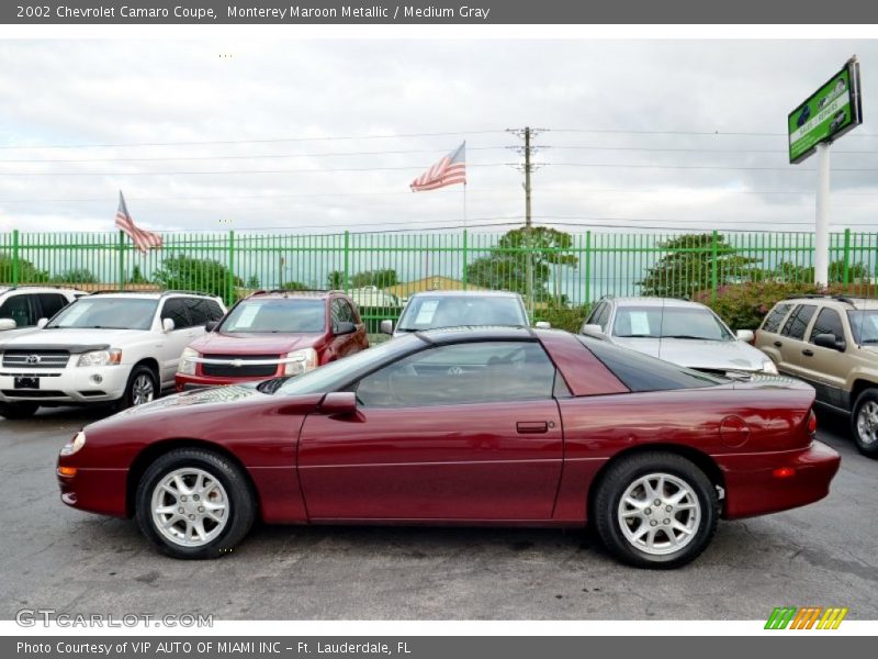 Monterey Maroon Metallic / Medium Gray 2002 Chevrolet Camaro Coupe
