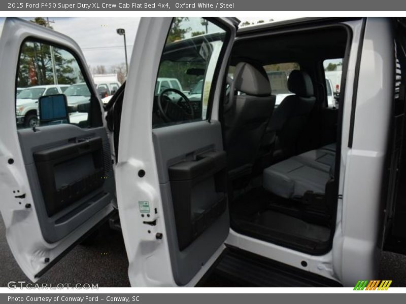 Oxford White / Steel 2015 Ford F450 Super Duty XL Crew Cab Flat Bed 4x4