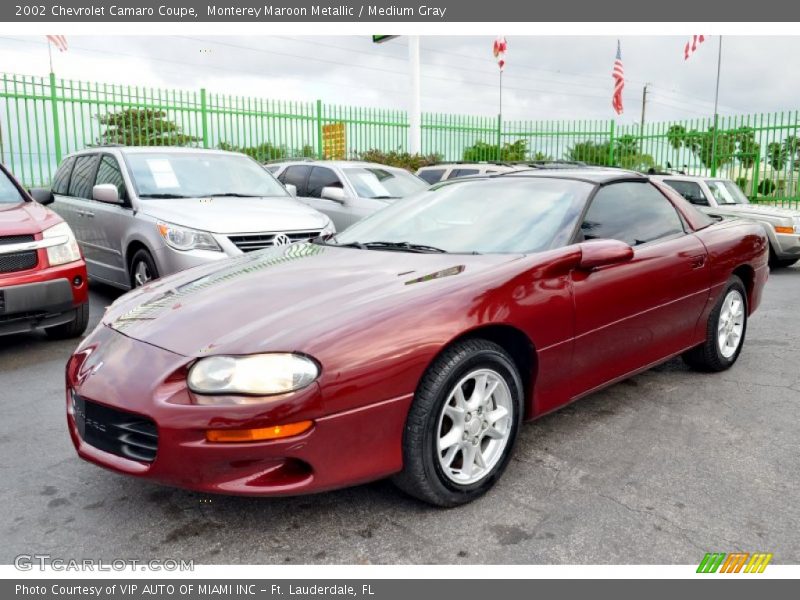 Monterey Maroon Metallic / Medium Gray 2002 Chevrolet Camaro Coupe