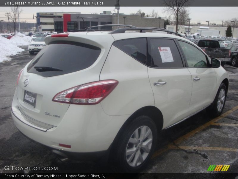 Glacier White Pearl / Beige 2011 Nissan Murano SL AWD