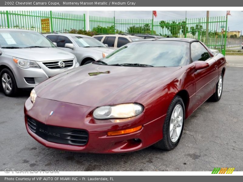 Monterey Maroon Metallic / Medium Gray 2002 Chevrolet Camaro Coupe