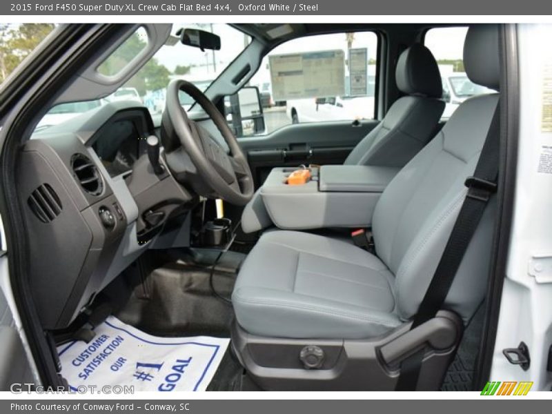 Front Seat of 2015 F450 Super Duty XL Crew Cab Flat Bed 4x4