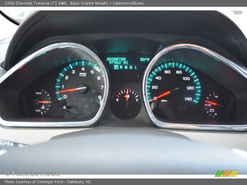 Black Granite Metallic / Cashmere/Ebony 2009 Chevrolet Traverse LTZ AWD