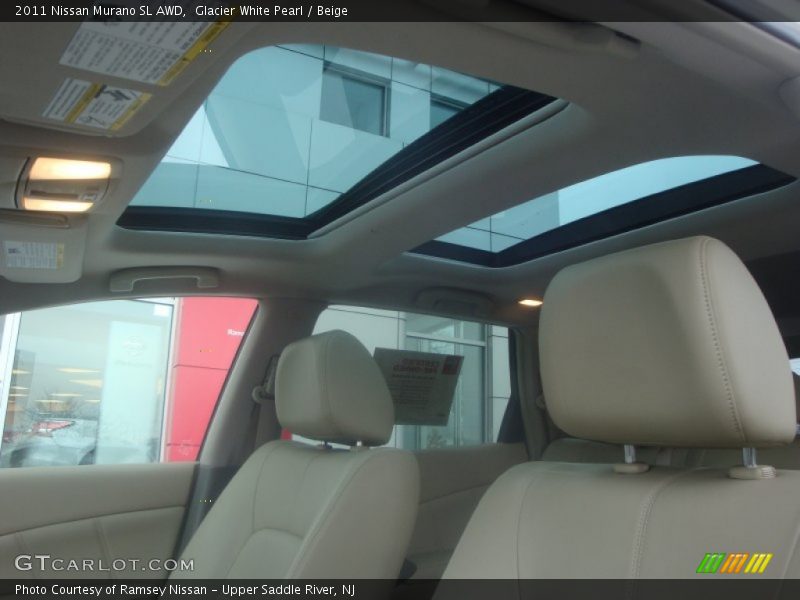 Glacier White Pearl / Beige 2011 Nissan Murano SL AWD