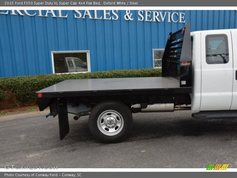 Oxford White / Steel 2015 Ford F350 Super Duty XL Super Cab 4x4 Flat Bed