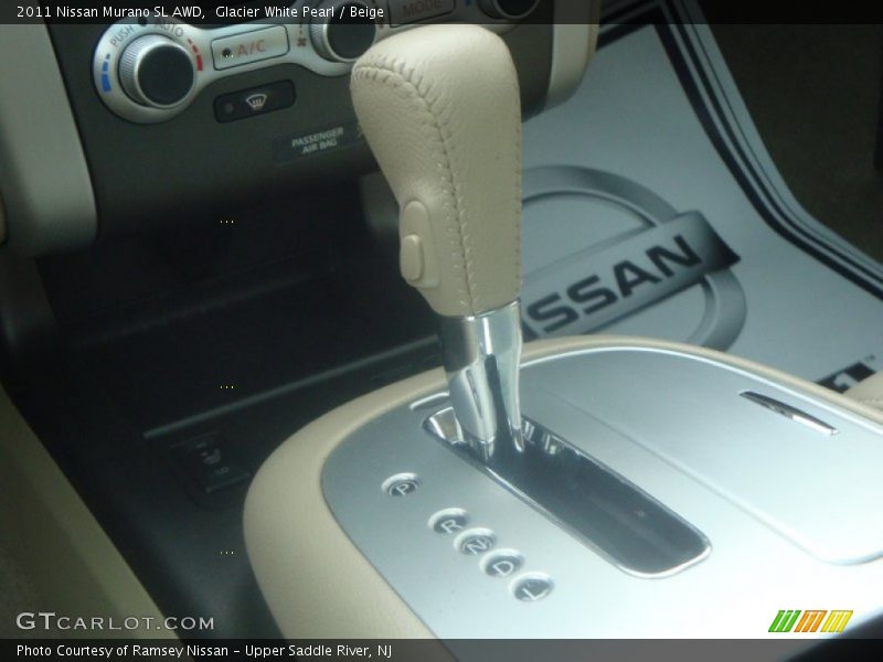 Glacier White Pearl / Beige 2011 Nissan Murano SL AWD