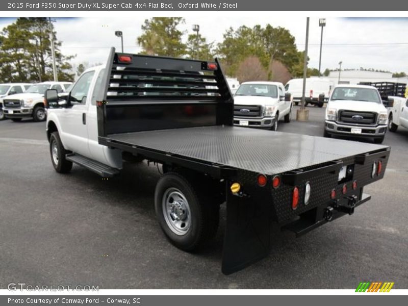 Oxford White / Steel 2015 Ford F350 Super Duty XL Super Cab 4x4 Flat Bed