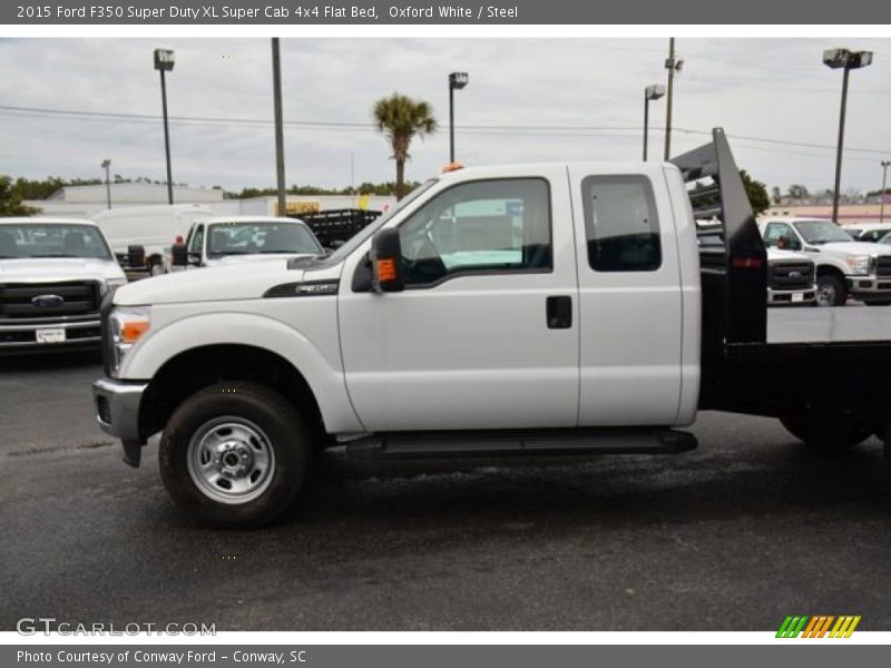 Oxford White / Steel 2015 Ford F350 Super Duty XL Super Cab 4x4 Flat Bed