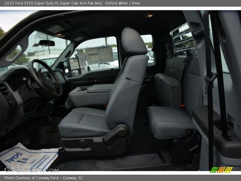 Oxford White / Steel 2015 Ford F350 Super Duty XL Super Cab 4x4 Flat Bed