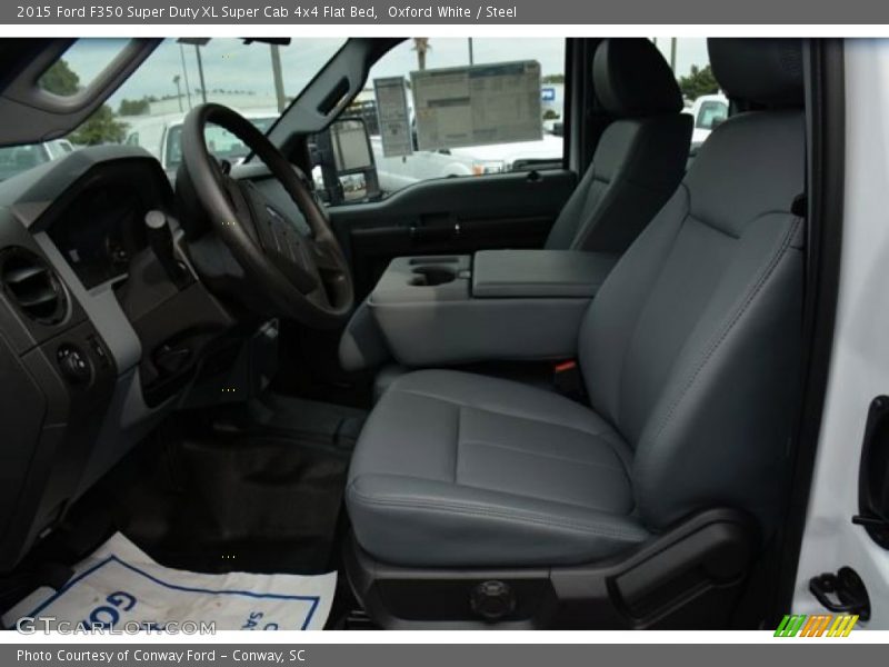 Oxford White / Steel 2015 Ford F350 Super Duty XL Super Cab 4x4 Flat Bed