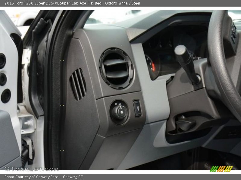 Oxford White / Steel 2015 Ford F350 Super Duty XL Super Cab 4x4 Flat Bed