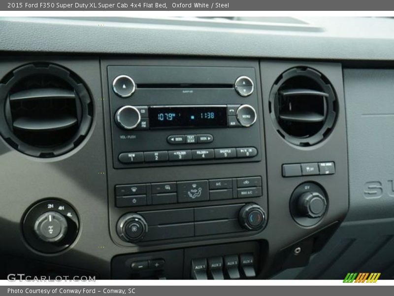 Oxford White / Steel 2015 Ford F350 Super Duty XL Super Cab 4x4 Flat Bed