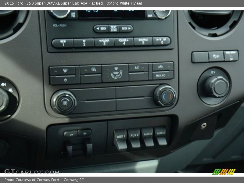 Oxford White / Steel 2015 Ford F350 Super Duty XL Super Cab 4x4 Flat Bed