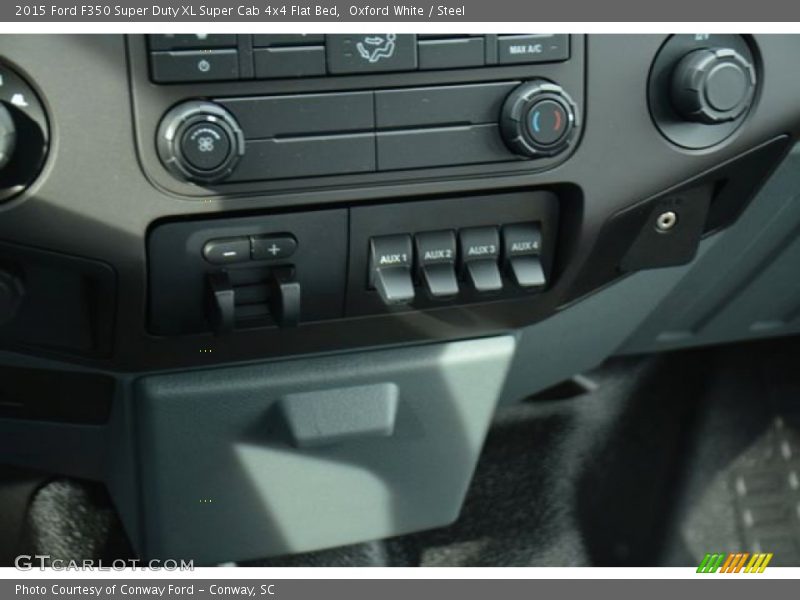Oxford White / Steel 2015 Ford F350 Super Duty XL Super Cab 4x4 Flat Bed