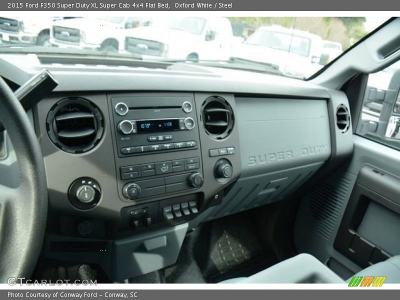 Oxford White / Steel 2015 Ford F350 Super Duty XL Super Cab 4x4 Flat Bed