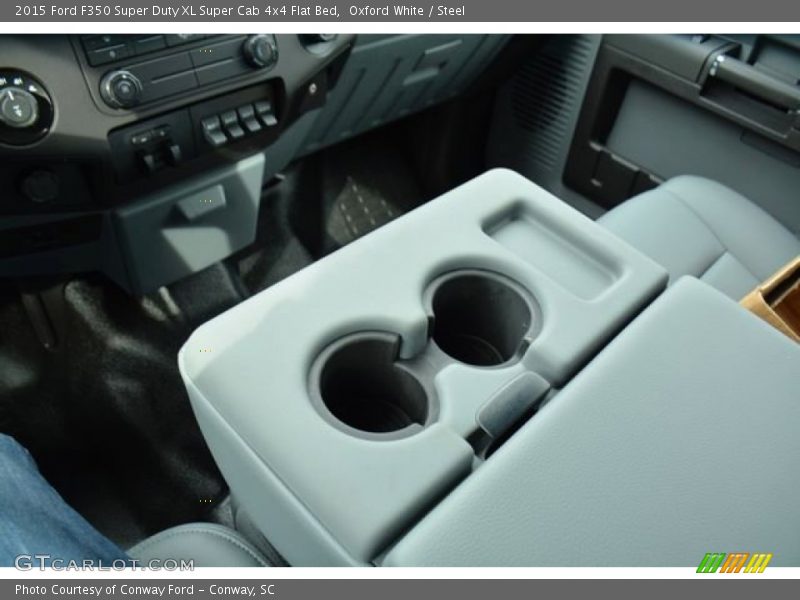 Oxford White / Steel 2015 Ford F350 Super Duty XL Super Cab 4x4 Flat Bed