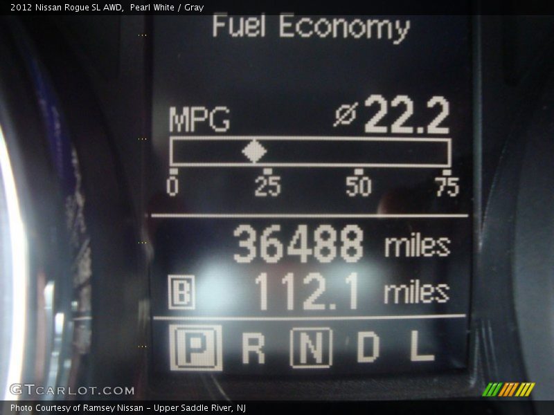 Pearl White / Gray 2012 Nissan Rogue SL AWD