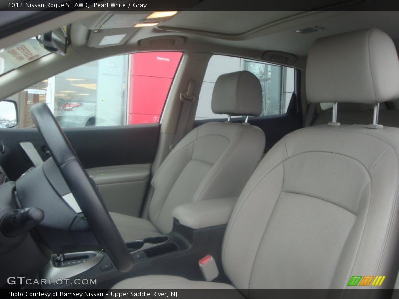 Pearl White / Gray 2012 Nissan Rogue SL AWD