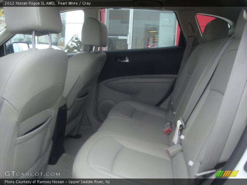 Pearl White / Gray 2012 Nissan Rogue SL AWD