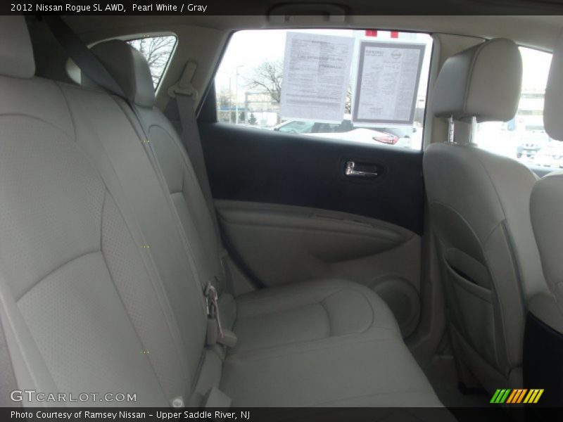 Pearl White / Gray 2012 Nissan Rogue SL AWD