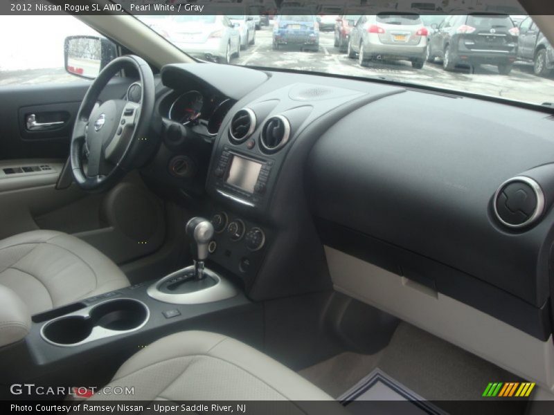 Pearl White / Gray 2012 Nissan Rogue SL AWD