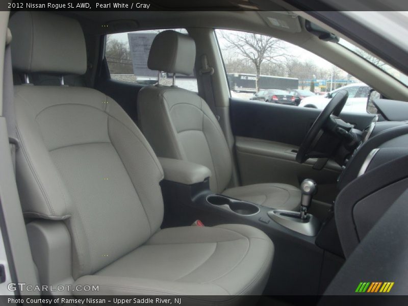 Pearl White / Gray 2012 Nissan Rogue SL AWD