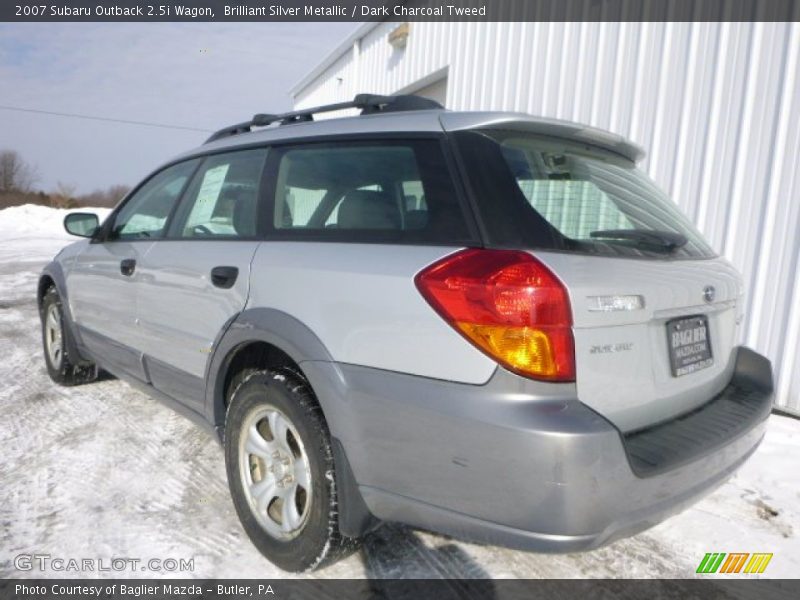 Brilliant Silver Metallic / Dark Charcoal Tweed 2007 Subaru Outback 2.5i Wagon