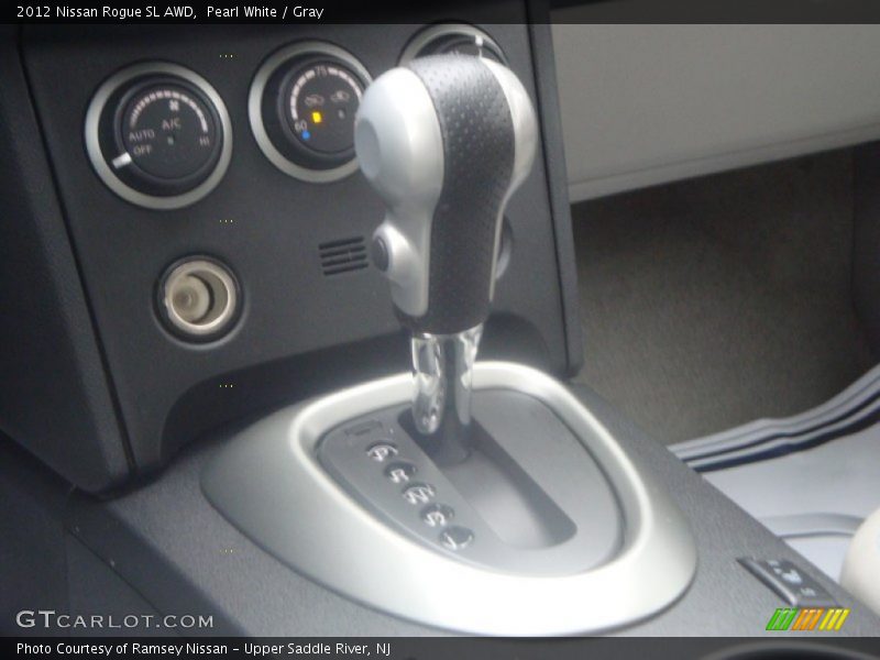 Pearl White / Gray 2012 Nissan Rogue SL AWD