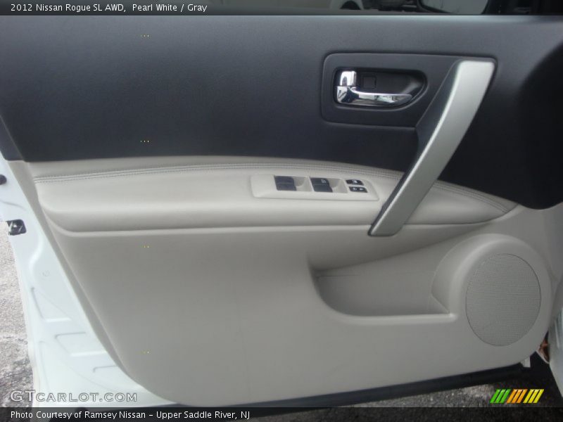 Pearl White / Gray 2012 Nissan Rogue SL AWD