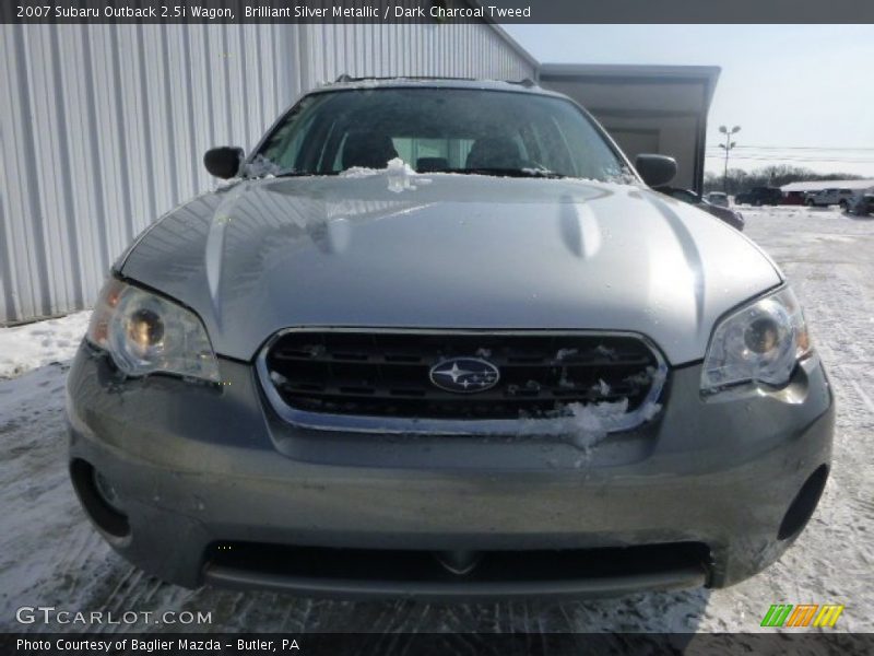 Brilliant Silver Metallic / Dark Charcoal Tweed 2007 Subaru Outback 2.5i Wagon