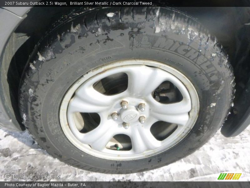 Brilliant Silver Metallic / Dark Charcoal Tweed 2007 Subaru Outback 2.5i Wagon