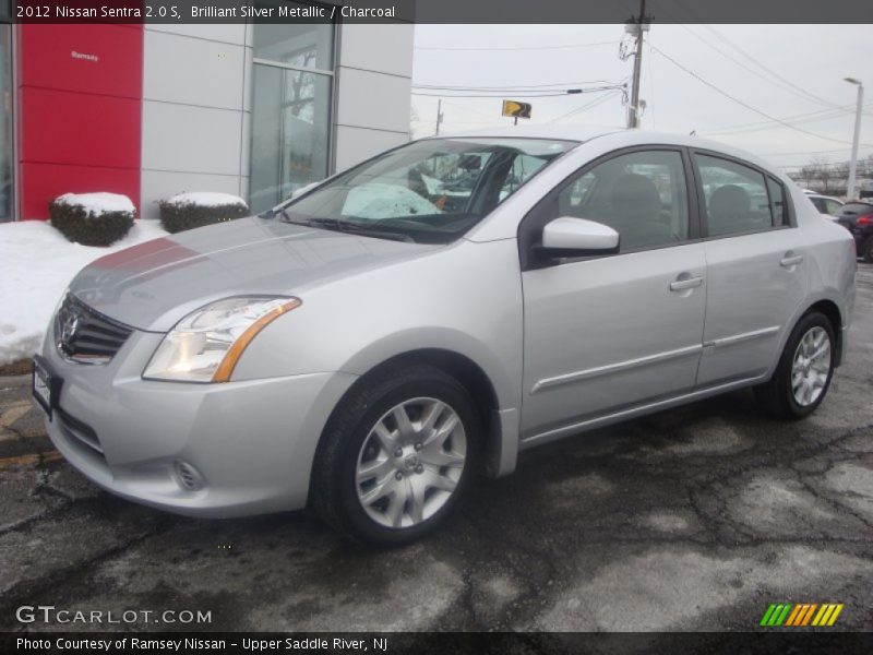 Brilliant Silver Metallic / Charcoal 2012 Nissan Sentra 2.0 S