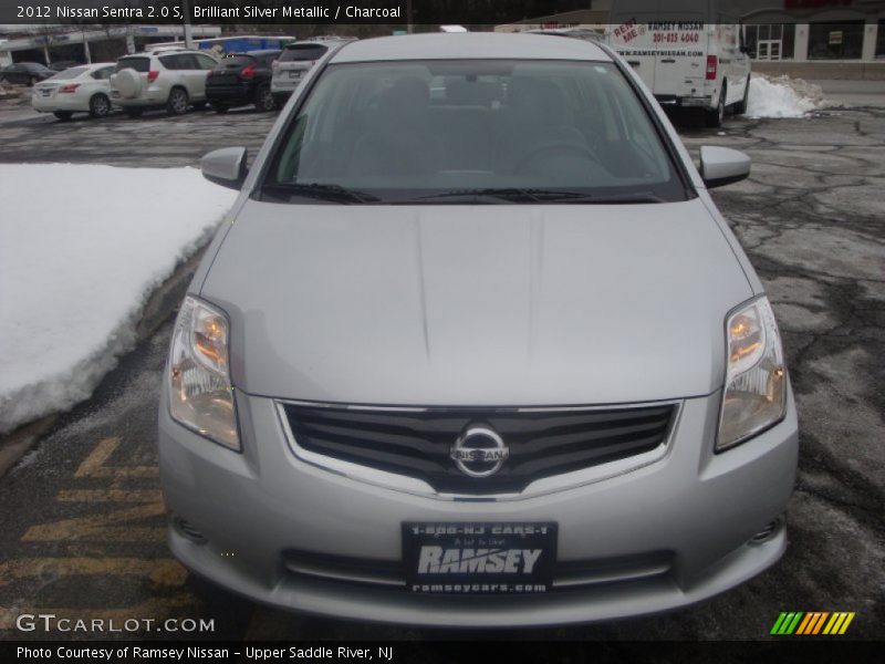 Brilliant Silver Metallic / Charcoal 2012 Nissan Sentra 2.0 S