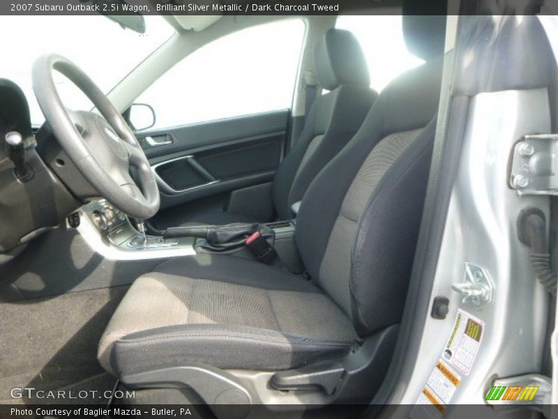 Brilliant Silver Metallic / Dark Charcoal Tweed 2007 Subaru Outback 2.5i Wagon