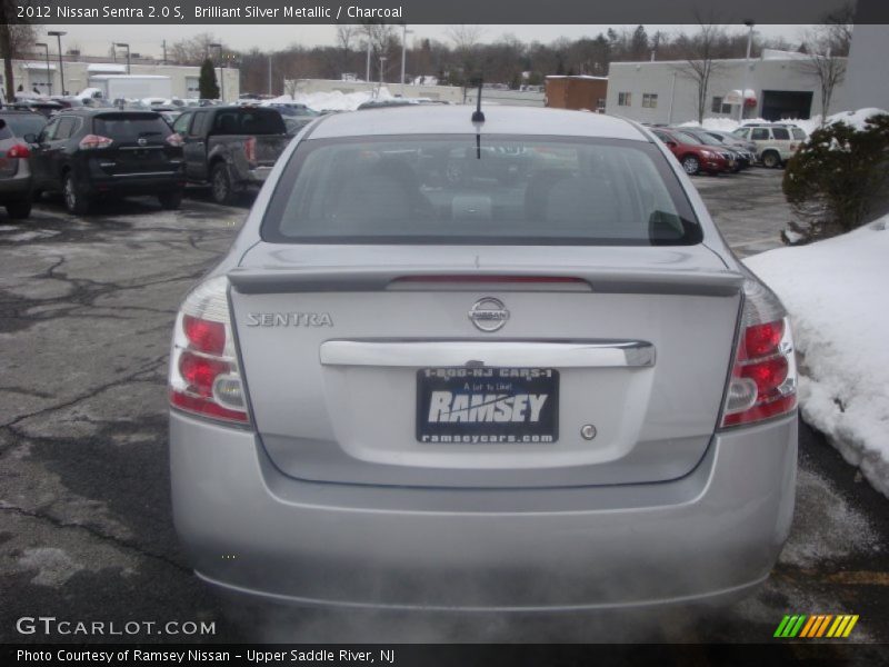 Brilliant Silver Metallic / Charcoal 2012 Nissan Sentra 2.0 S