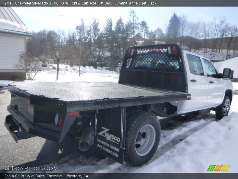 Summit White / Jet Black 2015 Chevrolet Silverado 3500HD WT Crew Cab 4x4 Flat Bed
