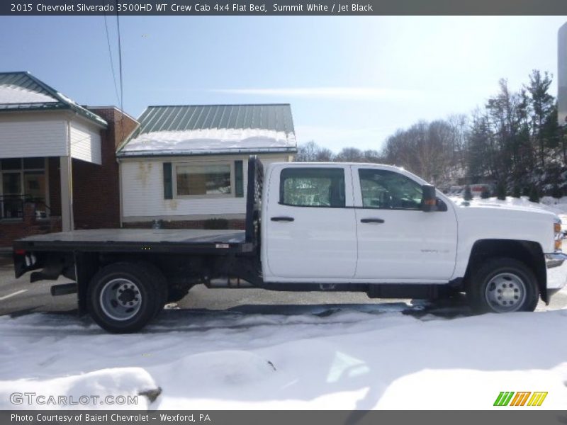 Summit White / Jet Black 2015 Chevrolet Silverado 3500HD WT Crew Cab 4x4 Flat Bed