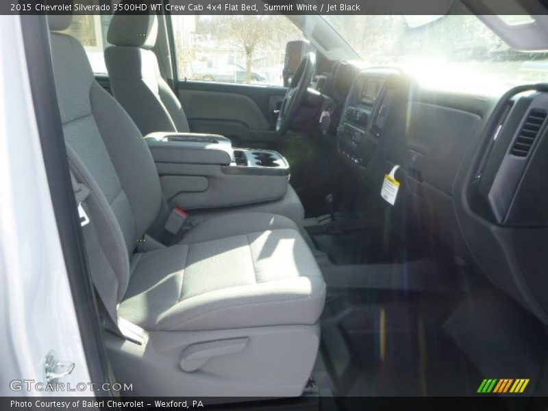 Summit White / Jet Black 2015 Chevrolet Silverado 3500HD WT Crew Cab 4x4 Flat Bed