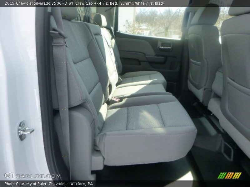 Summit White / Jet Black 2015 Chevrolet Silverado 3500HD WT Crew Cab 4x4 Flat Bed