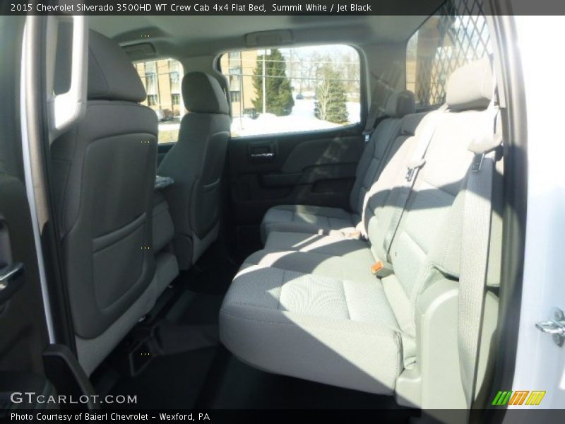 Summit White / Jet Black 2015 Chevrolet Silverado 3500HD WT Crew Cab 4x4 Flat Bed