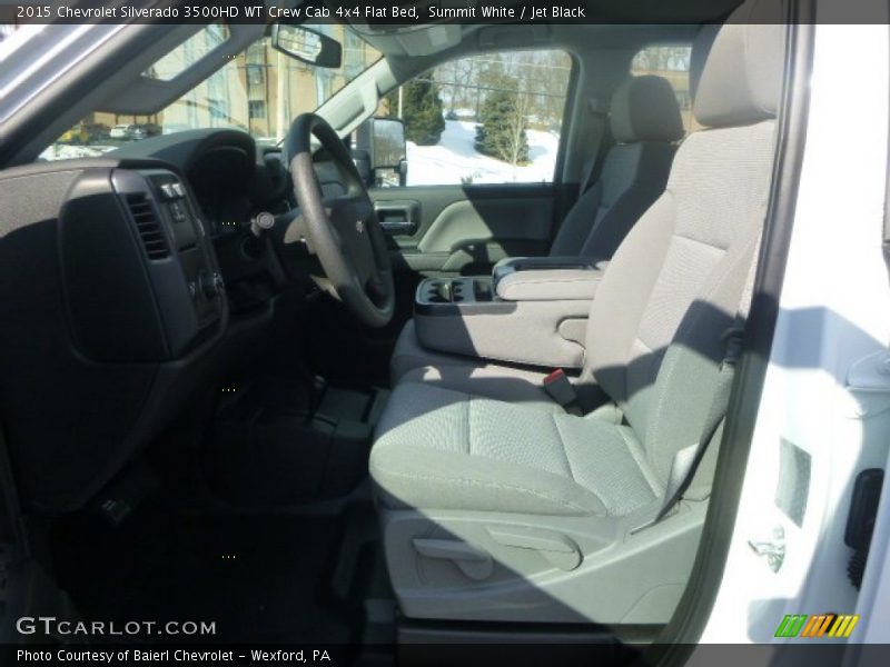 Summit White / Jet Black 2015 Chevrolet Silverado 3500HD WT Crew Cab 4x4 Flat Bed